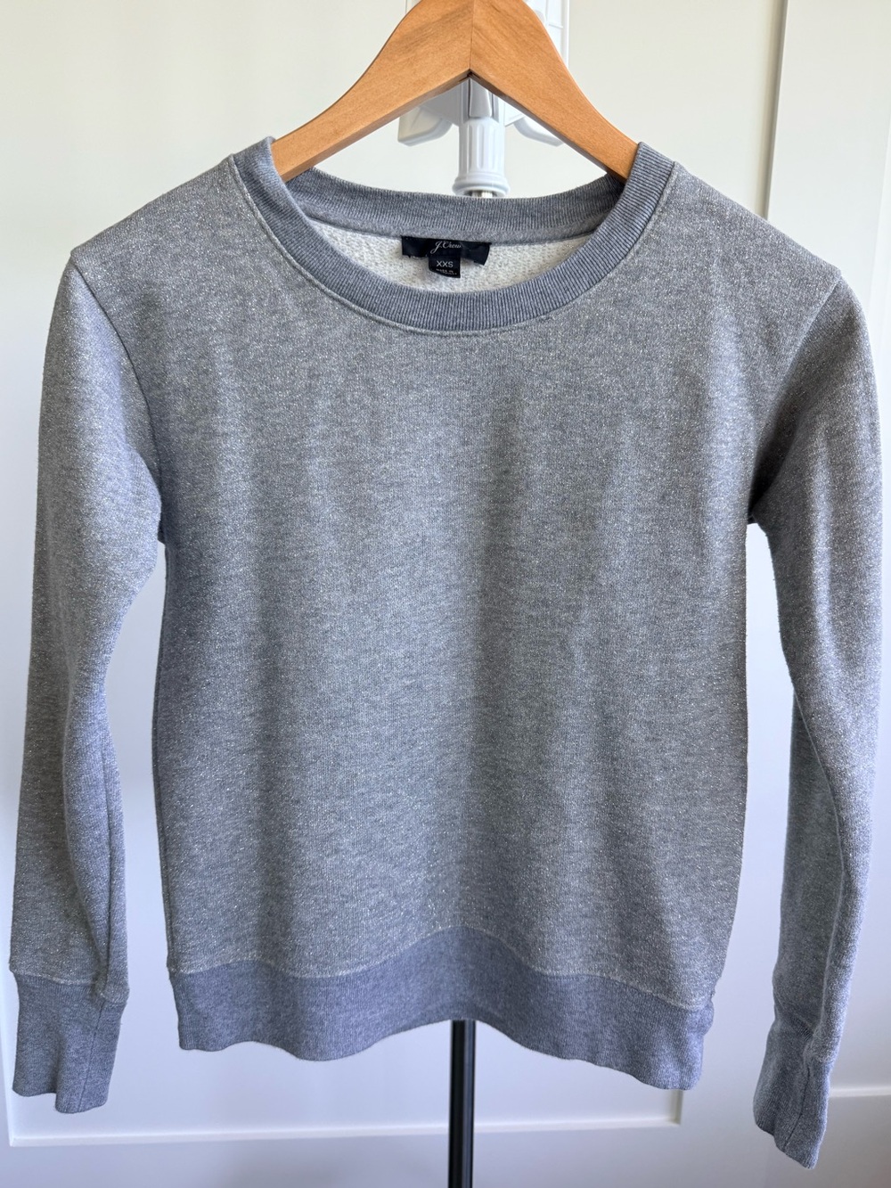 J. Crew Heather Gray Metallic Crewneck Sweatshirt